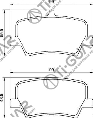 Тормозные колодки TG-0558/PN0776 * Ti·GUAR